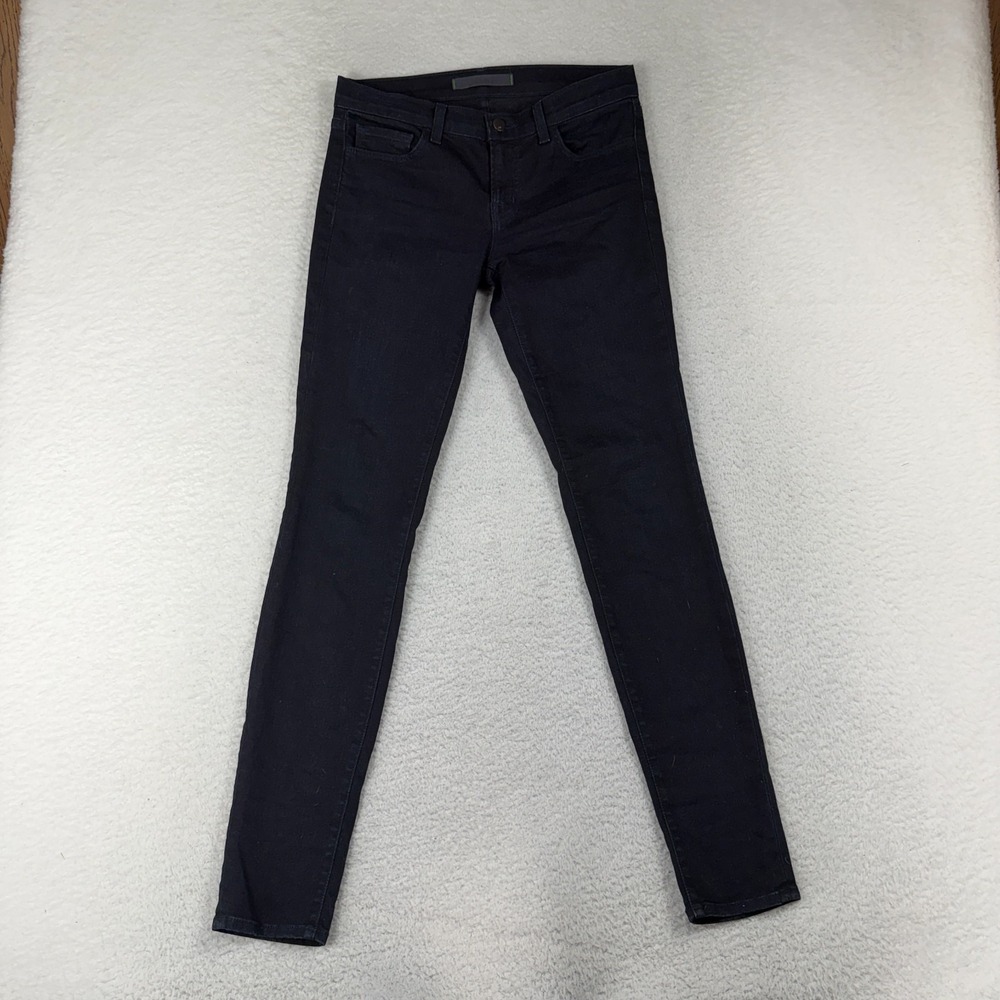 J Brand Jeans Womens 27 (28.5x30) Blue Skinny Leg Dark Wash Tudor Denim Made USA